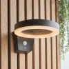 Vogue Lighting Vogue Idris Outdoor Solar PIR Wall Light -Dunelm Lights Sales 30789779