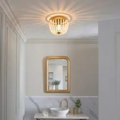 Dunelm Alora Bathroom Beaded Flush Chandelier -Dunelm Lights Sales 30789836 alt04