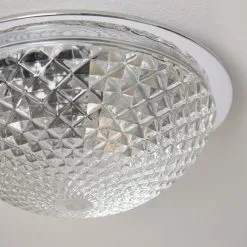 Dunelm Tropic Faceted Dome Flush Bathroom Ceiling Fitting -Dunelm Lights Sales 30789842 alt02