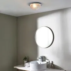 Dunelm Tropic Faceted Dome Flush Bathroom Ceiling Fitting -Dunelm Lights Sales 30789842 alt04