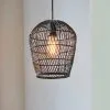 Dunelm Kirra Bathroom 1 Light Pendant Faux Rattan Ceiling Fitting