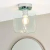 Dunelm Lucia Green Bathroom 1 Light Flush Ceiling Fitting -Dunelm Lights Sales 30789861