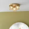 Dunelm Kylie Bathroom 3 Light Flush Ceiling Fitting -Dunelm Lights Sales 30789887