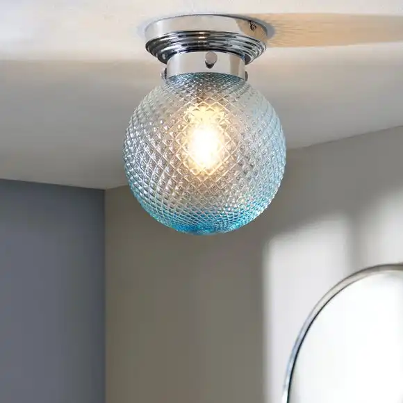 Dunelm Tropic Bathoom Faceted Sphere 1 Light Flush Ceiling Fitting 1 Dunelm Tropic Bathoom Faceted Sphere 1 Light Flush Ceiling Fitting