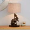 Dunelm Hare Licking Paw Table Lamp Ant Brs -Dunelm Lights Sales 30792140