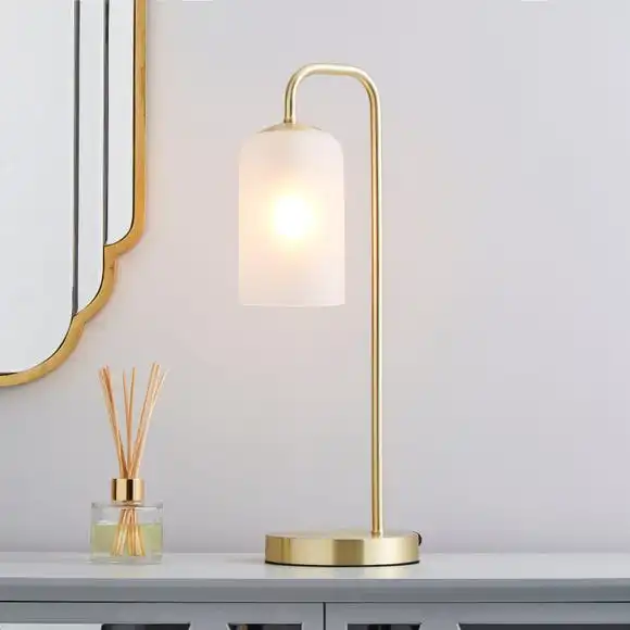 Dunelm Palazzo Frosted Glass Table Lamp Gold 1 Dunelm Palazzo Frosted Glass Table Lamp Gold