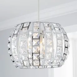Dunelm West End Chrome Easy Fit Pendant