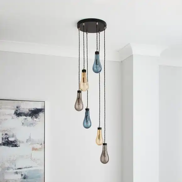 Dunelm Verne Glass 6 Light Cluster Ceiling Fitting 2 Dunelm Verne Glass 6 Light Cluster Ceiling Fitting - Image 2