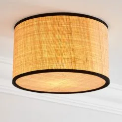 Dunelm Malika Cane Flush Ceiling Fitting