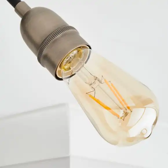 Dunelm Marsden 3 Light Semi Flush Ceiling Fitting, Black And Nickel 3 Dunelm Marsden 3 Light Semi Flush Ceiling Fitting, Black And Nickel - Image 3