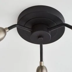 Dunelm Marsden 3 Light Semi Flush Ceiling Fitting, Black And Nickel 9 Dunelm Marsden 3 Light Semi Flush Ceiling Fitting, Black And Nickel -Dunelm Lights Sales 30798587 alt03
