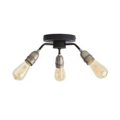 Dunelm Marsden 3 Light Semi Flush Ceiling Fitting, Black And Nickel 10 Dunelm Marsden 3 Light Semi Flush Ceiling Fitting, Black And Nickel -Dunelm Lights Sales 30798587 alt04