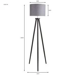 Dunelm Jandia Wooden Tripod Floor Lamp -Dunelm Lights Sales 30798600 alt05