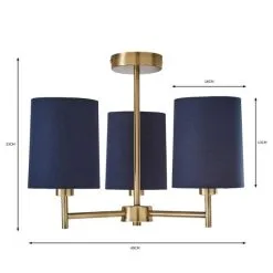 Dunelm Prescot 3 Light Ceiling Fitting -Dunelm Lights Sales 30798601 alt07