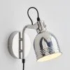 Dunelm Issac Chrome Effect Plug In Wall Light -Dunelm Lights Sales 30798622