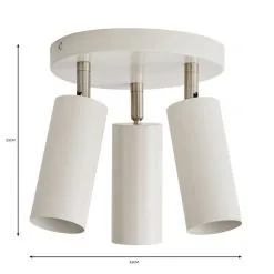 Dunelm Leila 3 Light Semi Flush Ceiling Fitting -Dunelm Lights Sales 30798630 alt05