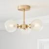 Dunelm Elodie 3 Light Semi Flush Ceiling Fitting -Dunelm Lights Sales 30798647