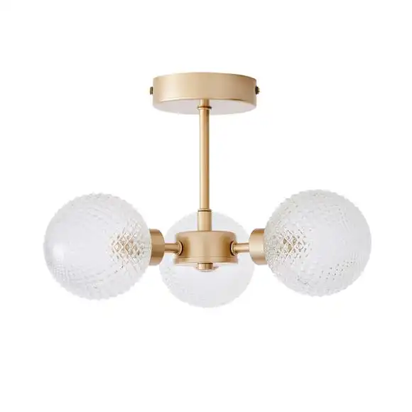 Dunelm Elodie 3 Light Semi Flush Ceiling Fitting 5 Dunelm Elodie 3 Light Semi Flush Ceiling Fitting - Image 5