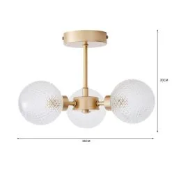 Dunelm Elodie 3 Light Semi Flush Ceiling Fitting 11 Dunelm Elodie 3 Light Semi Flush Ceiling Fitting -Dunelm Lights Sales 30798647 alt05
