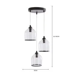 Dunelm Lenny 3 Light Cluster Ceiling Fitting -Dunelm Lights Sales 30798652 alt05