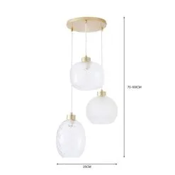 Dunelm Elodie Clear 3 Light Cluster Ceiling Fitting -Dunelm Lights Sales 30798658 alt05