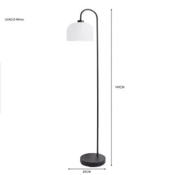 Dunelm Palazzo Black Frosted Floor Lamp -Dunelm Lights Sales 30798676 alt05