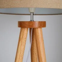 Dunelm Jandia Wooden Tripod Natural Floor Lamp -Dunelm Lights Sales 30801900 alt02