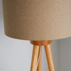 Dunelm Jandia Wooden Tripod Natural Floor Lamp -Dunelm Lights Sales 30801900 alt03