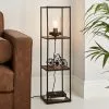 Dunelm Fulton Midi Shelved Floor Lamp Rustic Pine And Black -Dunelm Lights Sales 30802421