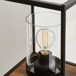 Dunelm Fulton Midi Shelved Floor Lamp Rustic Pine And Black -Dunelm Lights Sales 30802421 alt02