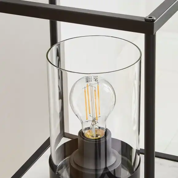 Dunelm Aiko Midi Shelved Floor Lamp Black And Faux Marble 3 Dunelm Aiko Midi Shelved Floor Lamp Black And Faux Marble - Image 3