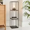 Dunelm Cole Midi Shelved Floor Lamp Black -Dunelm Lights Sales 30802423
