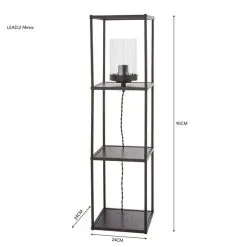 Dunelm Cole Midi Shelved Floor Lamp Black -Dunelm Lights Sales 30802423 alt05
