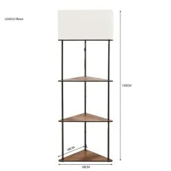 Dunelm Fulton Corner Shelved Floor Lamp Rustic Pine -Dunelm Lights Sales 30802424 alt05