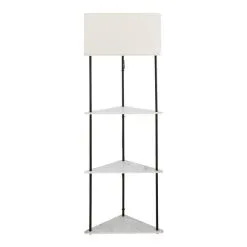 Dunelm Aiko Corner Shelved Floor Lamp Black And Faux Marble -Dunelm Lights Sales 30802426 alt04