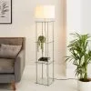 Dunelm Wendell Glass Shelved Floor Lamp -Dunelm Lights Sales 30802429