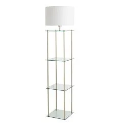 Dunelm Wendell Glass Shelved Floor Lamp -Dunelm Lights Sales 30802429 alt04