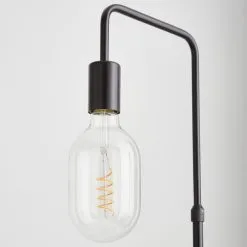 Dunelm Aubrey Exposed Bulb Floor Lamp With Table Black -Dunelm Lights Sales 30802433 alt03