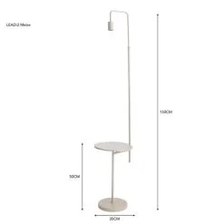 Dunelm Aubrey Exposed Bulb Floor Lamp With Table Grey -Dunelm Lights Sales 30802435 alt05