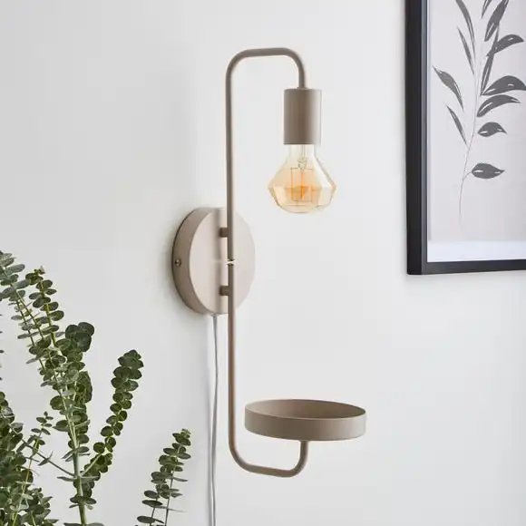 Dunelm Aubrey Exposed Bulb Shelf Wall Light 2 Dunelm Aubrey Exposed Bulb Shelf Wall Light - Image 2