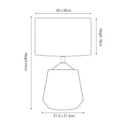Pacific Lifestyle Artemis Small Table Lamp -Dunelm Lights Sales 30803531 alt04