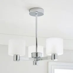 Dunelm Erin Frosted 3 Light Ceiling Fitting -Dunelm Lights Sales 30818153 alt01