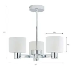 Dunelm Erin Frosted 3 Light Ceiling Fitting -Dunelm Lights Sales 30818153 alt05