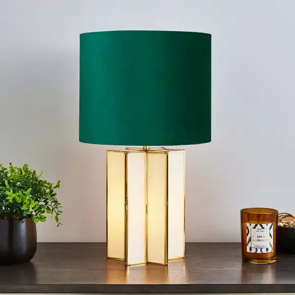 Dunelm Virgo Green Star Glass Table Lamp 1 Dunelm Virgo Green Star Glass Table Lamp