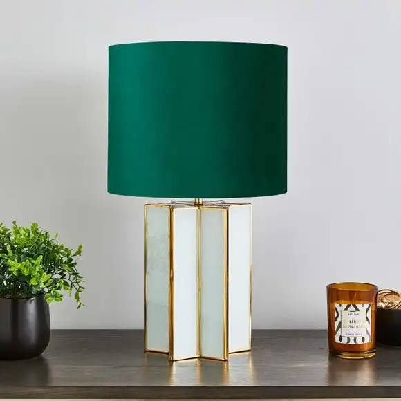 Dunelm Virgo Green Star Glass Table Lamp 2 Dunelm Virgo Green Star Glass Table Lamp - Image 2