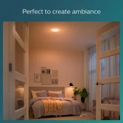 Philips Superslim Integrated LED Ceiling Light, Warm White -Dunelm Lights Sales 30838286 alt04