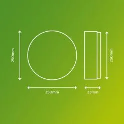 Philips Superslim Integrated LED Outdoor Ceiling Light, Cool White -Dunelm Lights Sales 30838297 alt02