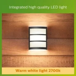 Philips Python Integrated LED Outdoor Wall Light, Warm White 10 Philips Python Integrated LED Outdoor Wall Light, Warm White -Dunelm Lights Sales 30838312 alt04