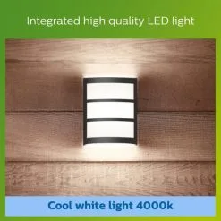 Philips Python Integrated LED Outdoor Wall Light, Cool White 10 Philips Python Integrated LED Outdoor Wall Light, Cool White -Dunelm Lights Sales 30838313 alt04