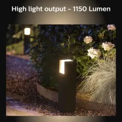Philips HUE Fuzo Smart Integrated LED Outdoor Pedestal Light -Dunelm Lights Sales 30838347 alt02